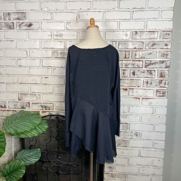 Free People We the Free Coming in Hot Black V-neck Long Sleeve Boho Tunic S - Picture 6 of 12